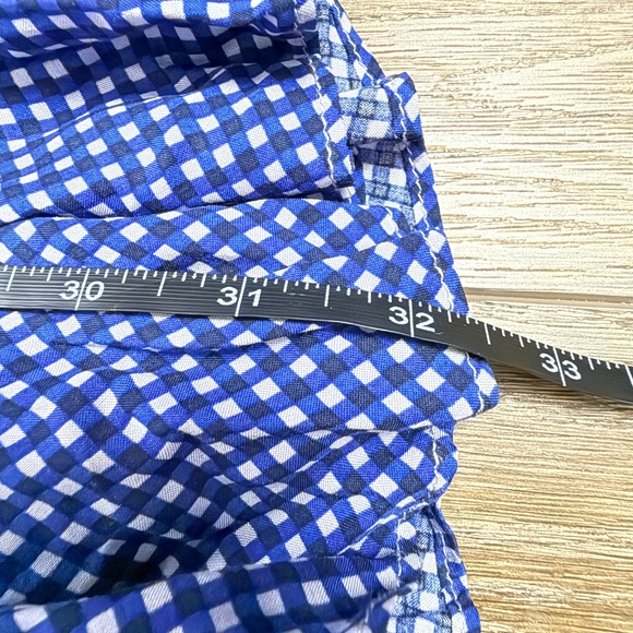 Free People Pippa Short Sleeve Mini Dress Blue Gingham Size Small NWT - Picture 7 of 9